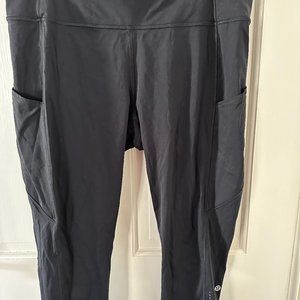 Lululemon 19" Black Leggings, Size 12